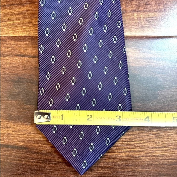 MICHAEL KORS Purple Silk Geometric Tie - Picture 8 of 9